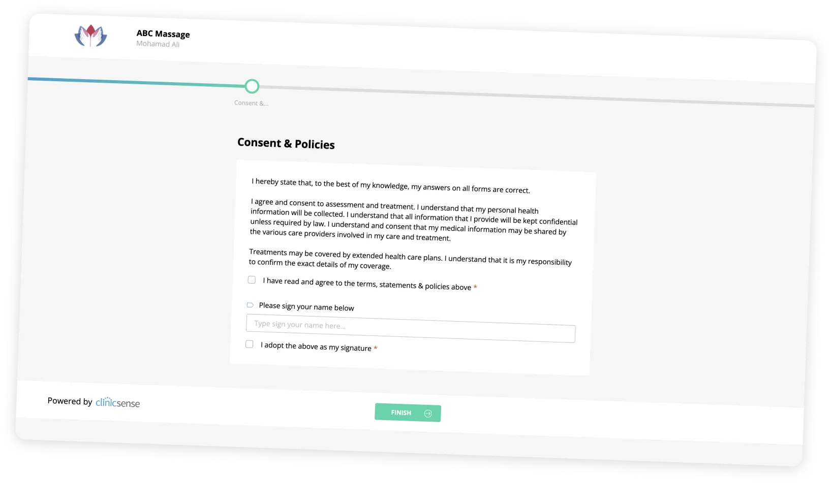 Electronic Consent Forms ClinicSense